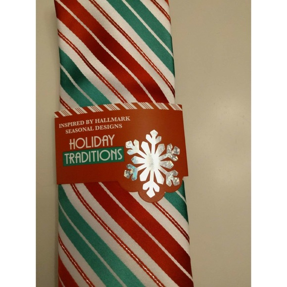 Hallmark Seasonal Design Mens' Tie-  Stripe. New - Picture 2 of 4